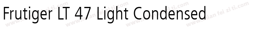Frutiger LT 47 Light Condensed字体转换